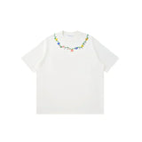 Floral Chain Embroidery T-shirt