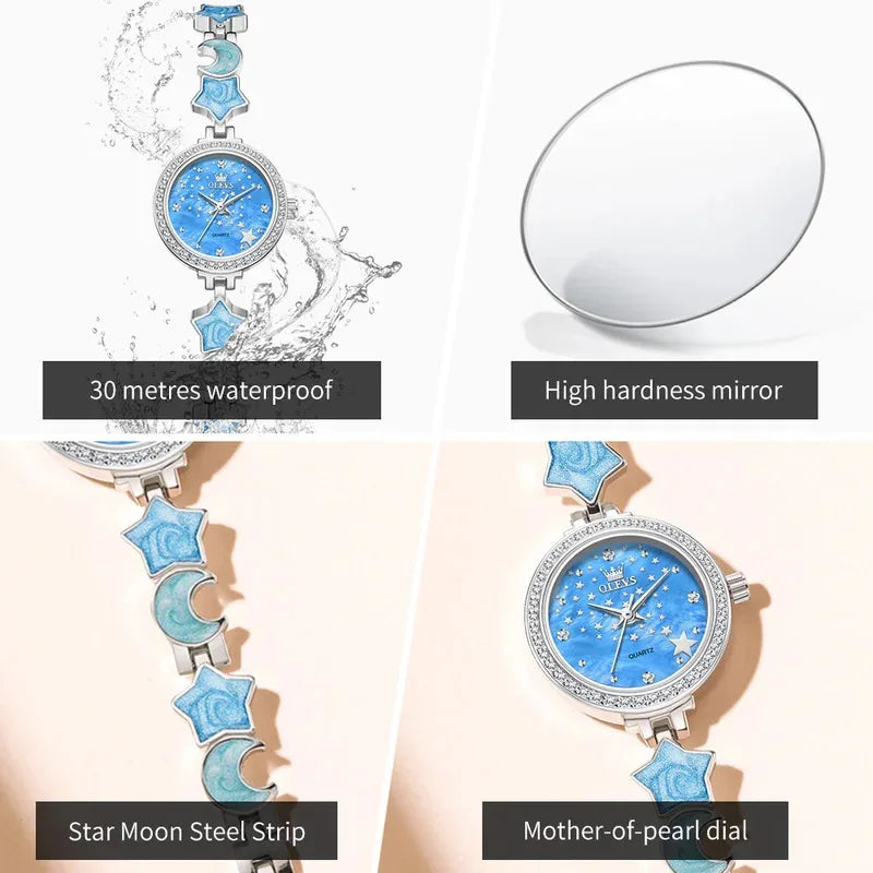 Stainless Steel Bracelet Luxury Quartz Watch