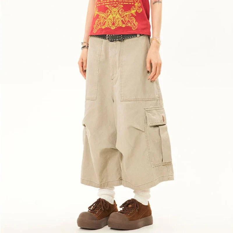 Retro Multi-Pocket Denim Jorts