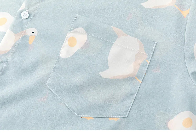 Camiseta de manga corta con diseño de huevo de pato divertido y Weird Core
