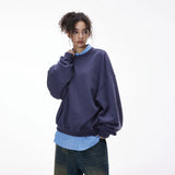 Sweatshirt mit überschnittenen Schultern und Rundhalsausschnitt