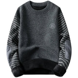 Striped Long Sleeves Patchwork Sweater