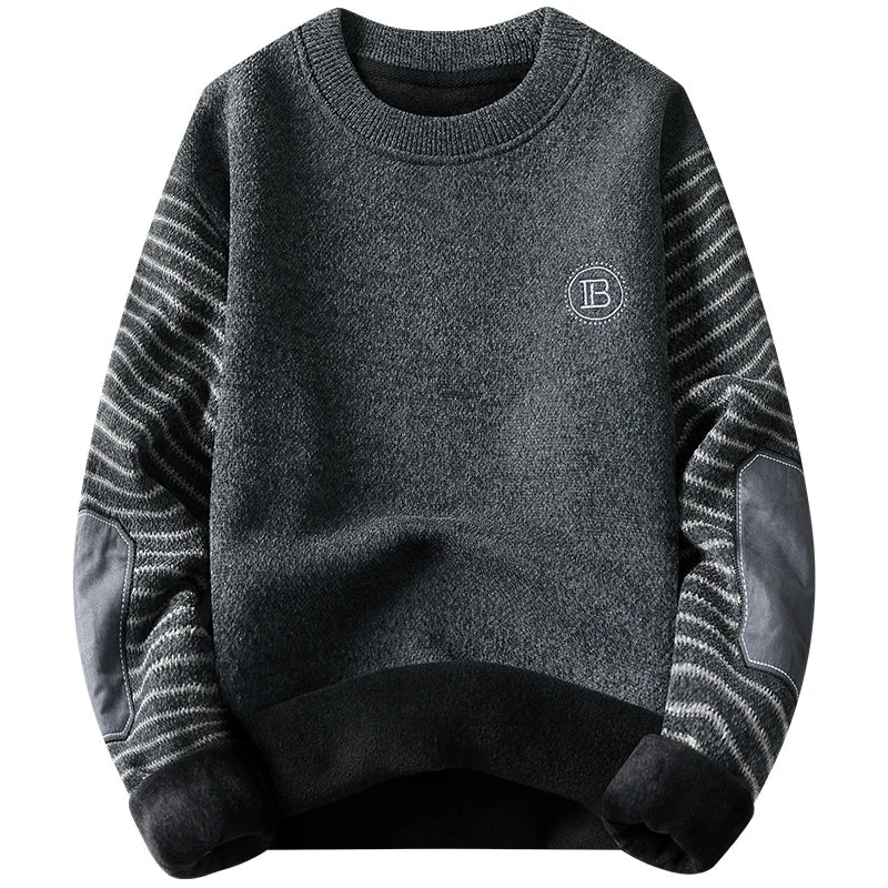 Striped Long Sleeves Patchwork Sweater