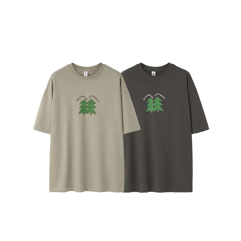 T-Shirt mit Fichten-Print