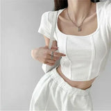 Spicy Desire Pure Cotton Slim Fit Crop Top