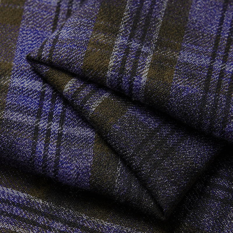 Y2K Plaid Checkered Dark Style Shirt