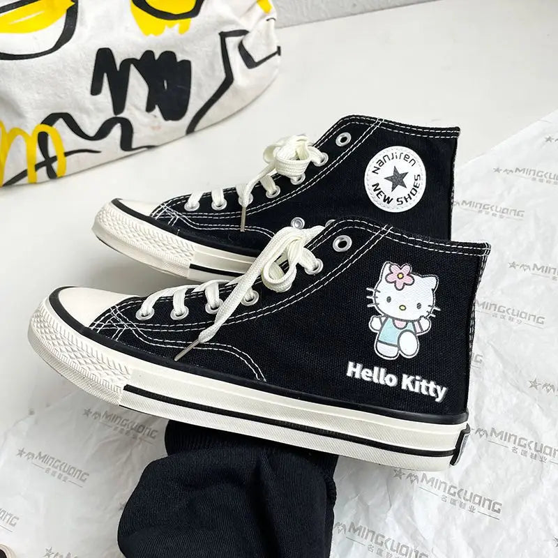 Kitty Lace Up Canvas Shoes