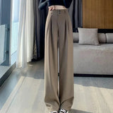 Corporate Girl Wide-leg Korean Style Pants