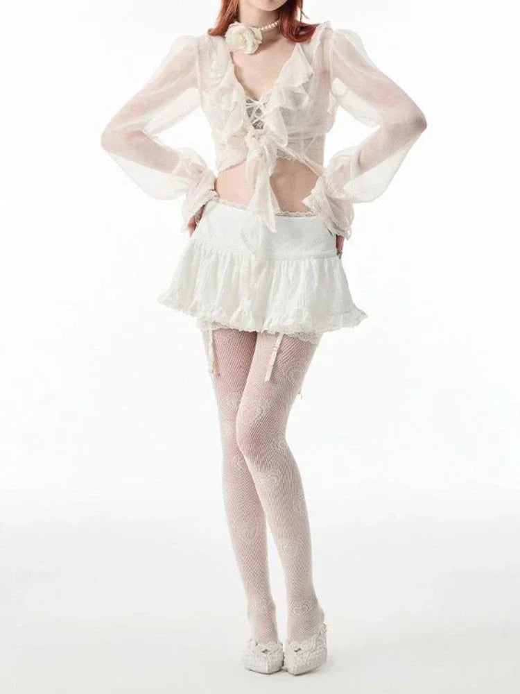 Coquette Mesh Mini Skirt