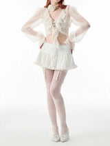 Coquette Mesh Mini Skirt