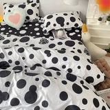 Korean Pink Letter Bedding Set
