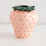 Vintage Strawberry Ceramic Vase
