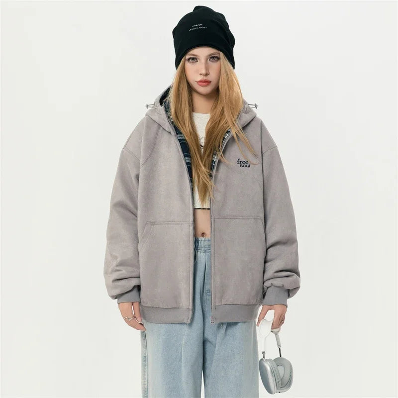 Warm Hooded Winter Sweatshirt