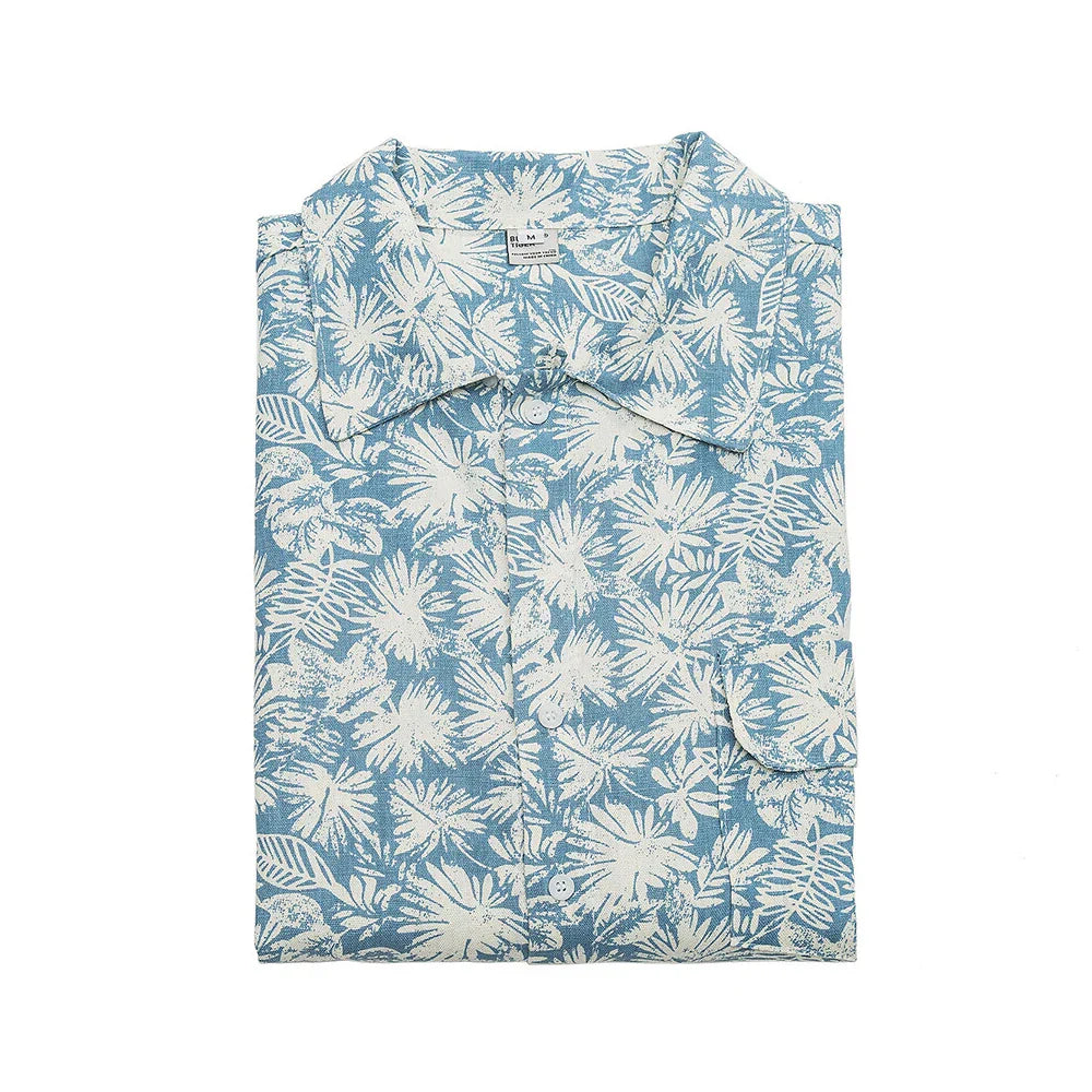 Casual Loose Seaside Flower Beach Shirt