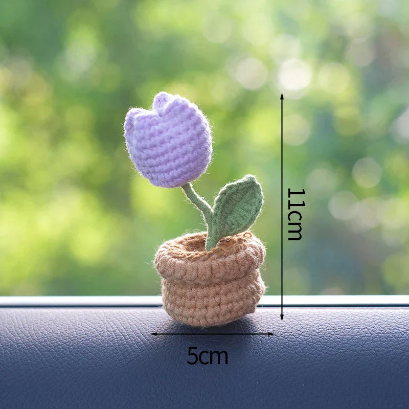 Crochet Handmade Knitted Tulip Flowers