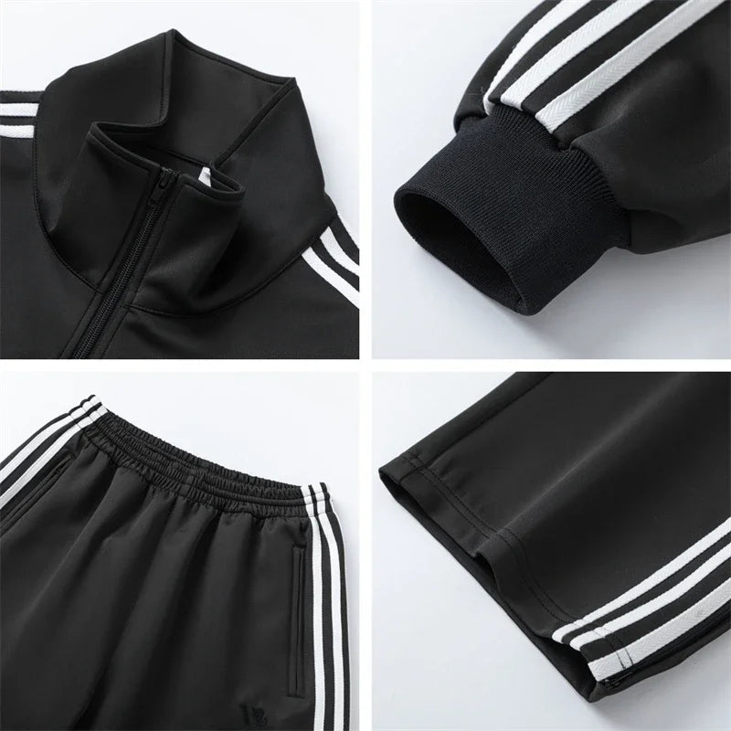 Striped Two-pieces Tracksuit Set