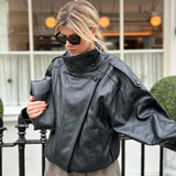 Cropped Women's Leather Jacket
