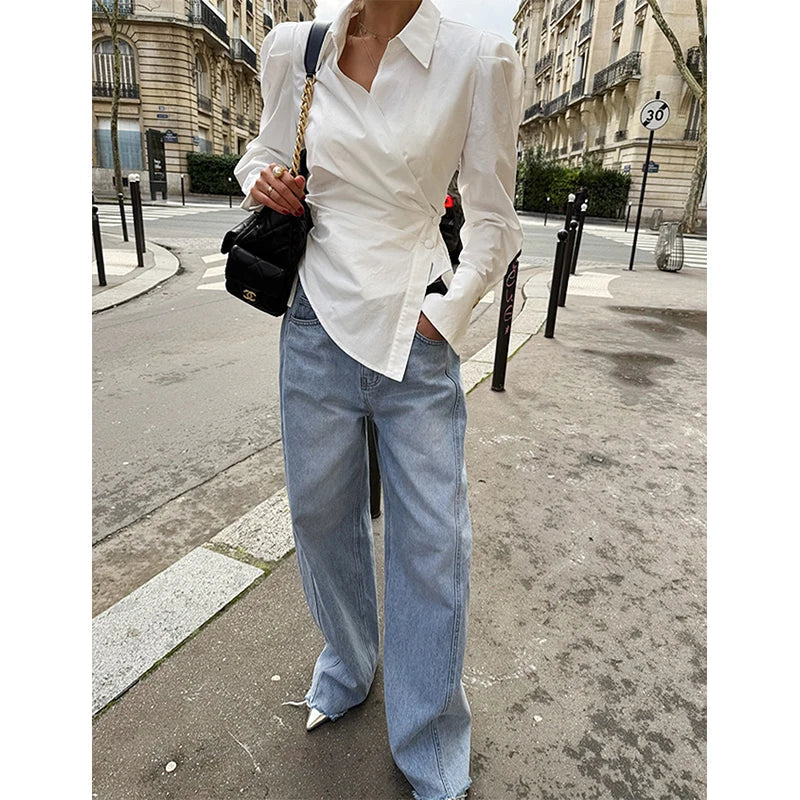 Corporate Girl White Office Shirt