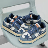 Retro Star Denim Skater Shoes