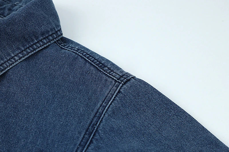 Vintage Denim Cowboy Long Sleeve Shirt