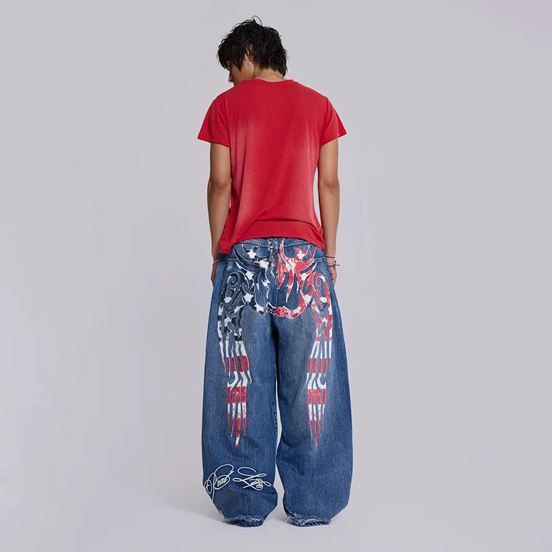 Vintage Wings High Waisted Jeans