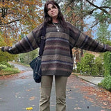 Vintage gestreifter Strickpullover