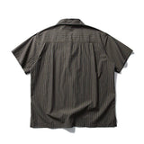 Casual Vintage Cuban Collar Stripe Shirt