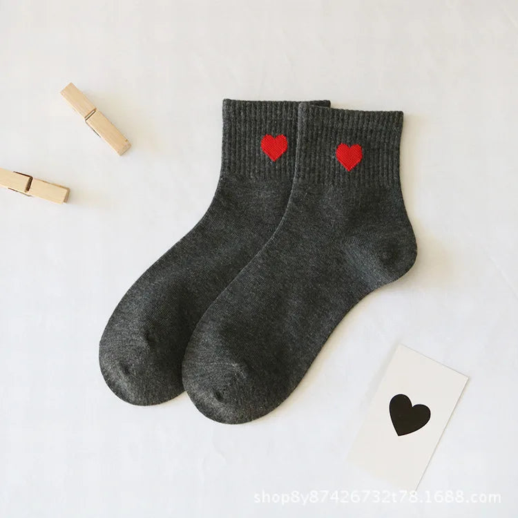 Spring Summer Cotton Color Short Ankle Socks