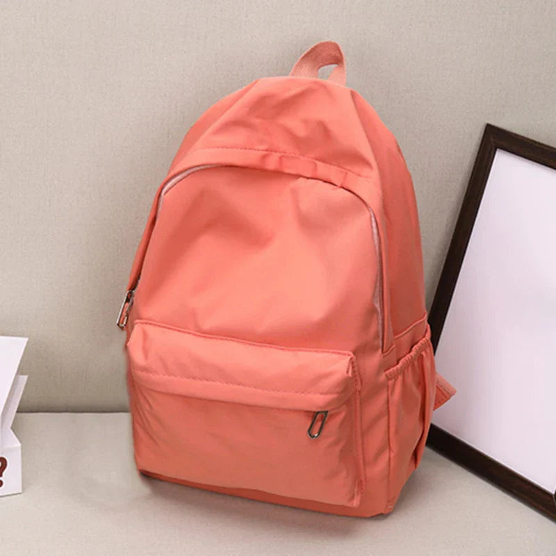 Solid Color Rounded School Backpack