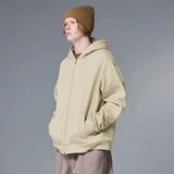 Sudadera con capucha y cremallera completa de felpa vintage