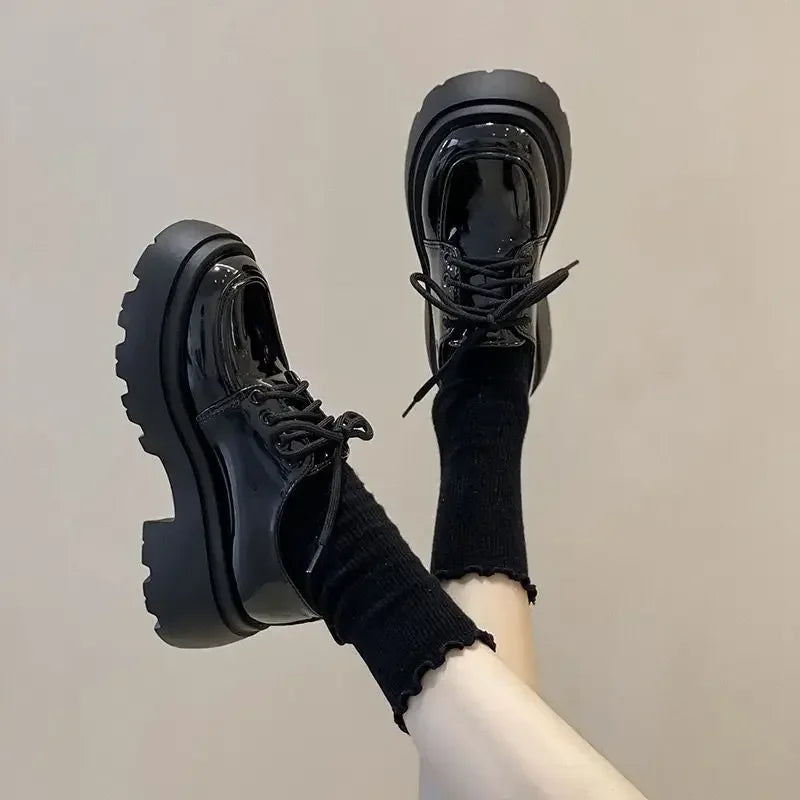 Soft Grunge Black Platform Shoes