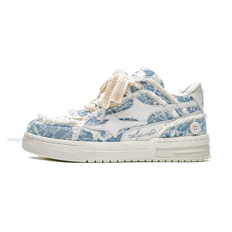 Retro Y2K Star Women's Skater Sneakers