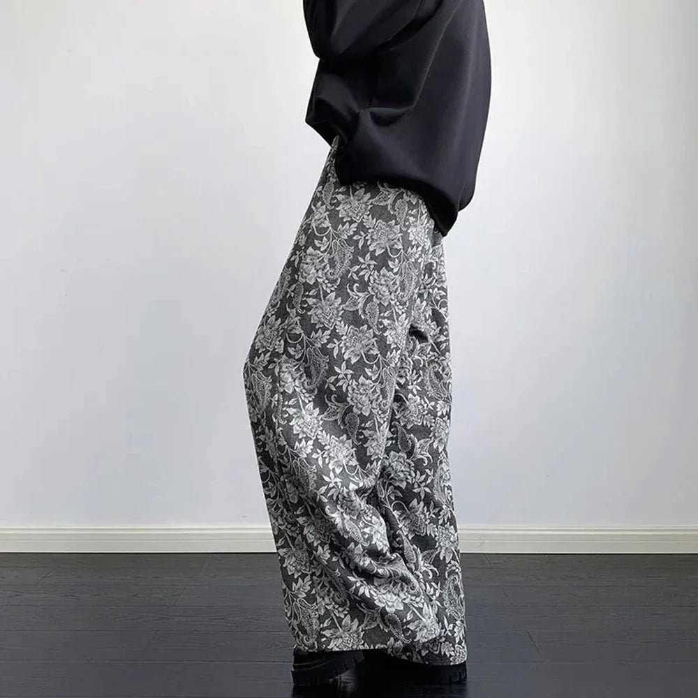 Weird Core Flower Print Pants