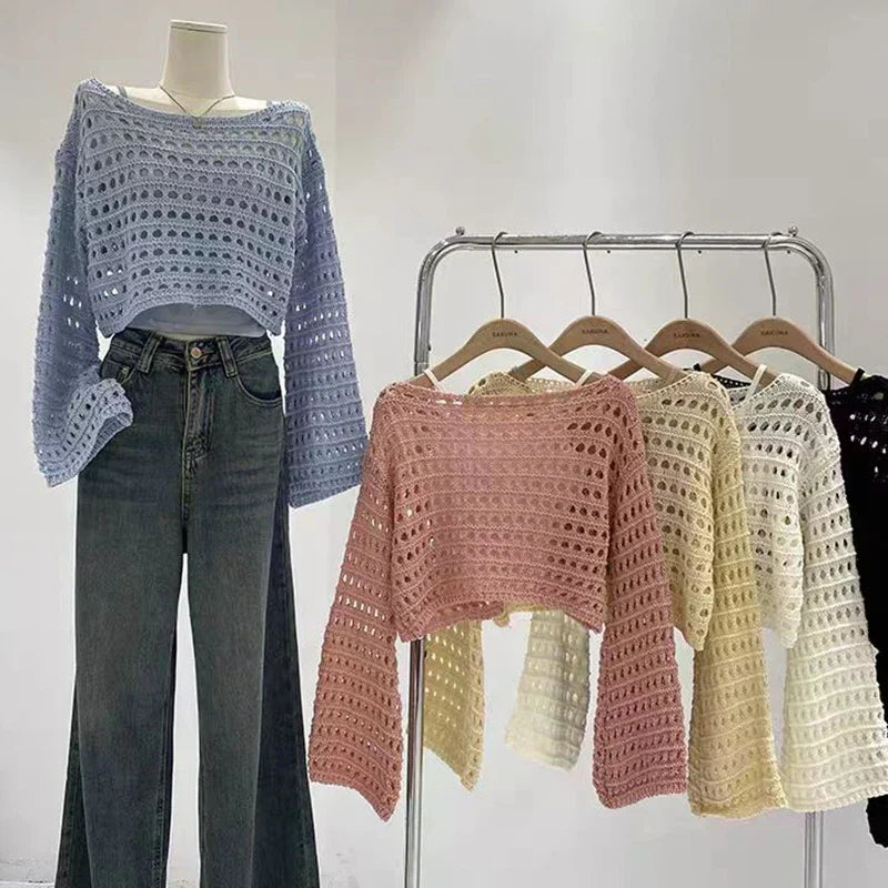 Crochet Fishnet Crop Top
