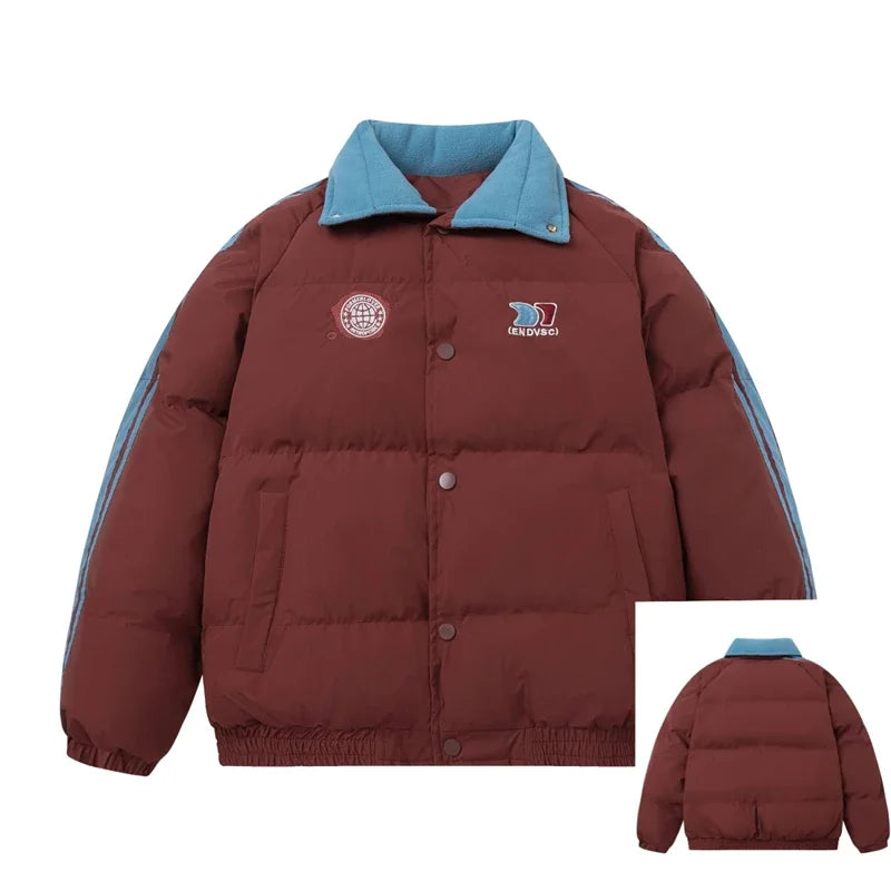 Chaqueta acolchada ligera a rayas para invierno