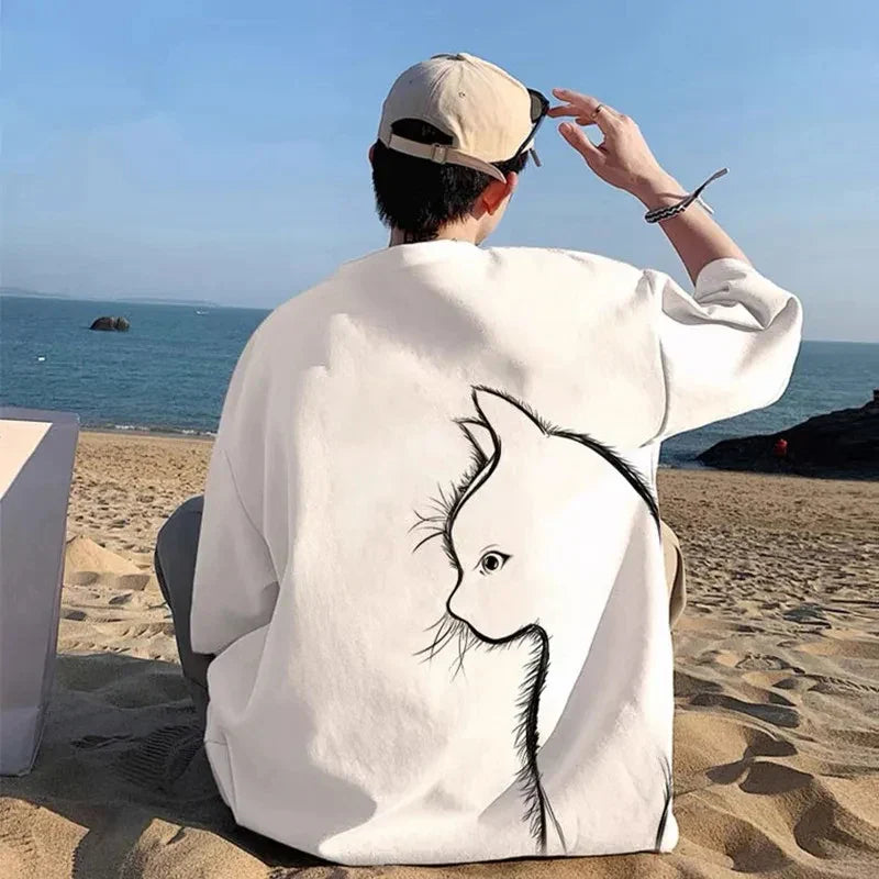 Korean Cat Oversized T-shirt