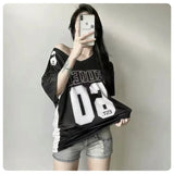 Summer 90S Loose Off-shoulder T-shirt