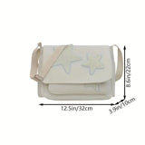 Star Print Patchwork Shoulder Bag