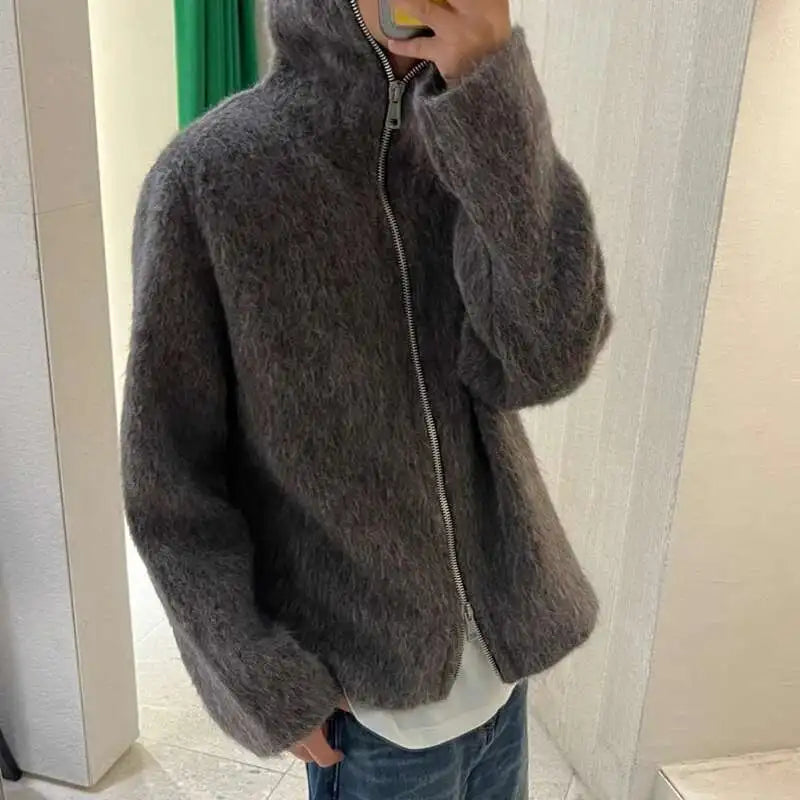 American Style Hooded Zipper Sweater