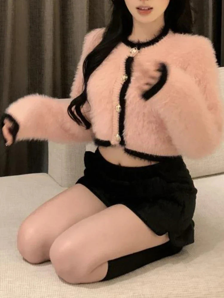 Cozy Buttoned Fuzzy Cardigan