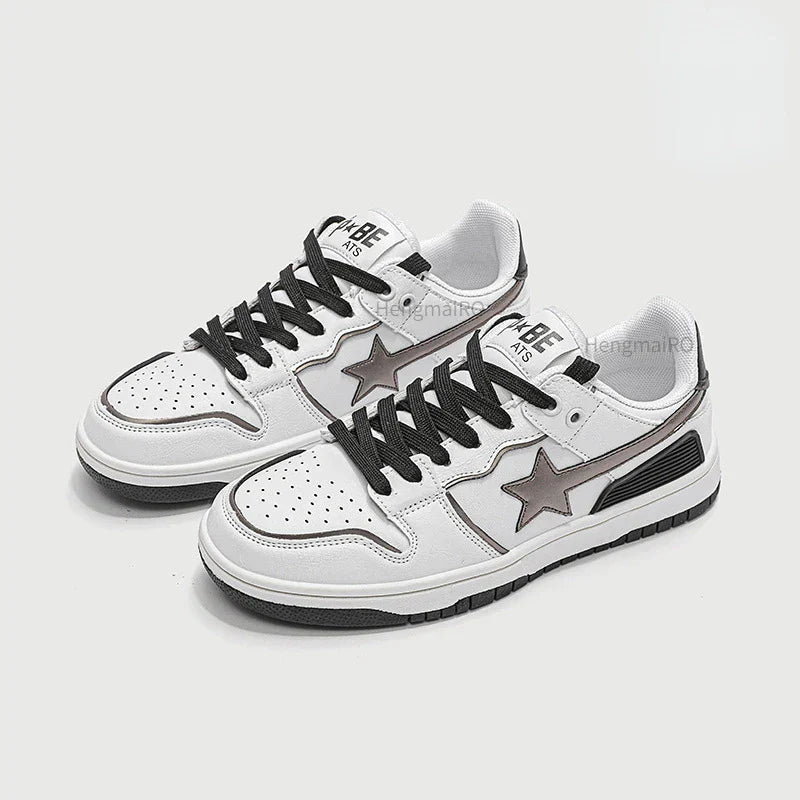 School Retro Multicolor Star Sneakers for Couples