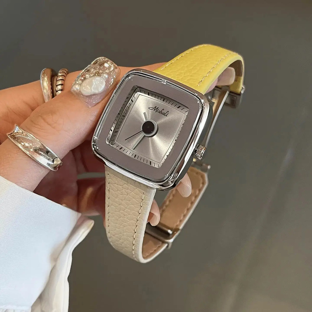 Vintage Leather Magnetic Clasp Watch