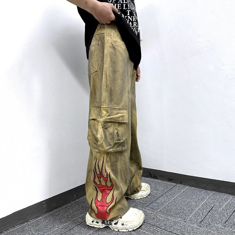Tie Dye American Style Cargo Pants