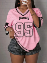 Los Angeles No. 95 V-Ausschnitt T-Shirt