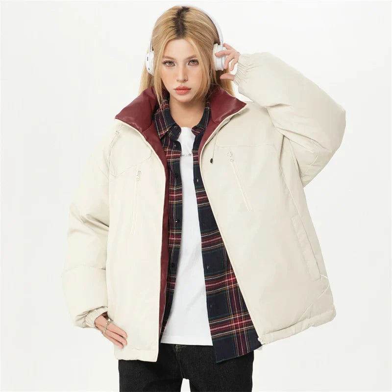 Heavy High Collar Winter Puffer Jacket