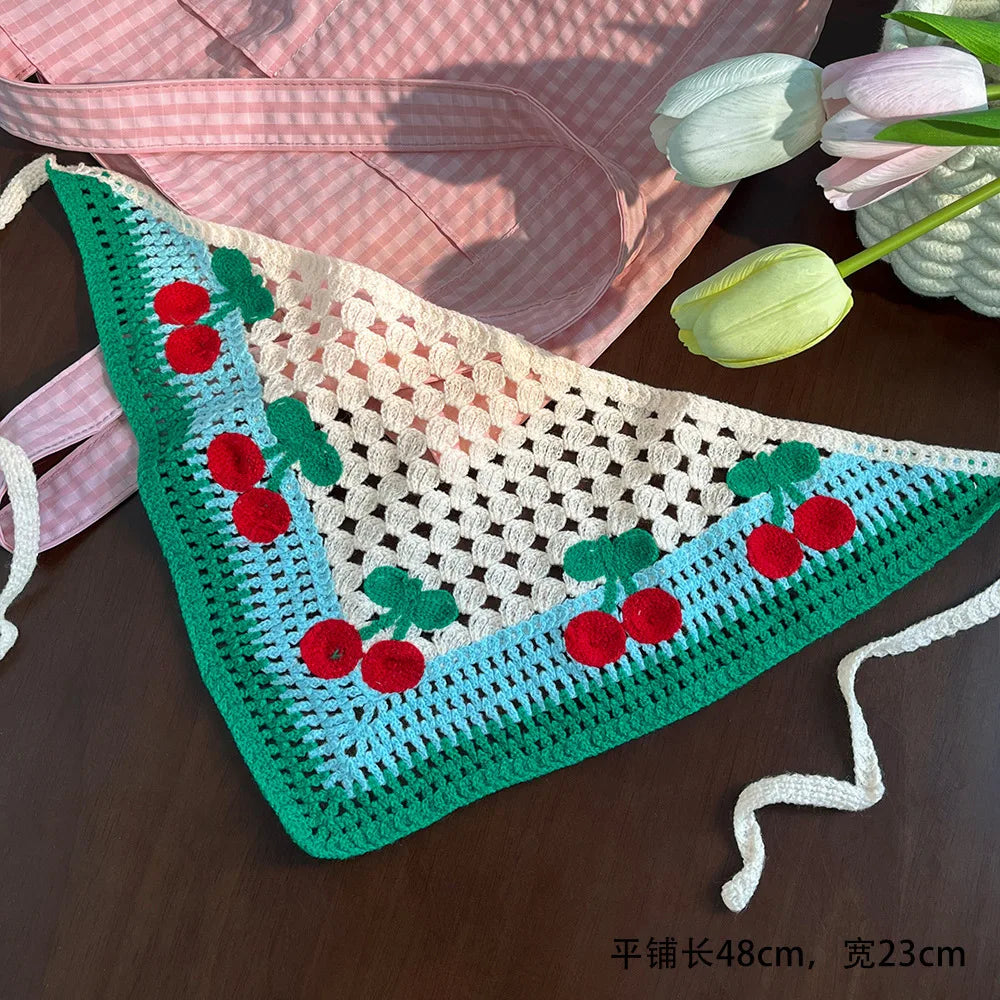 Handmade Knitted Floral Pattern Headbands