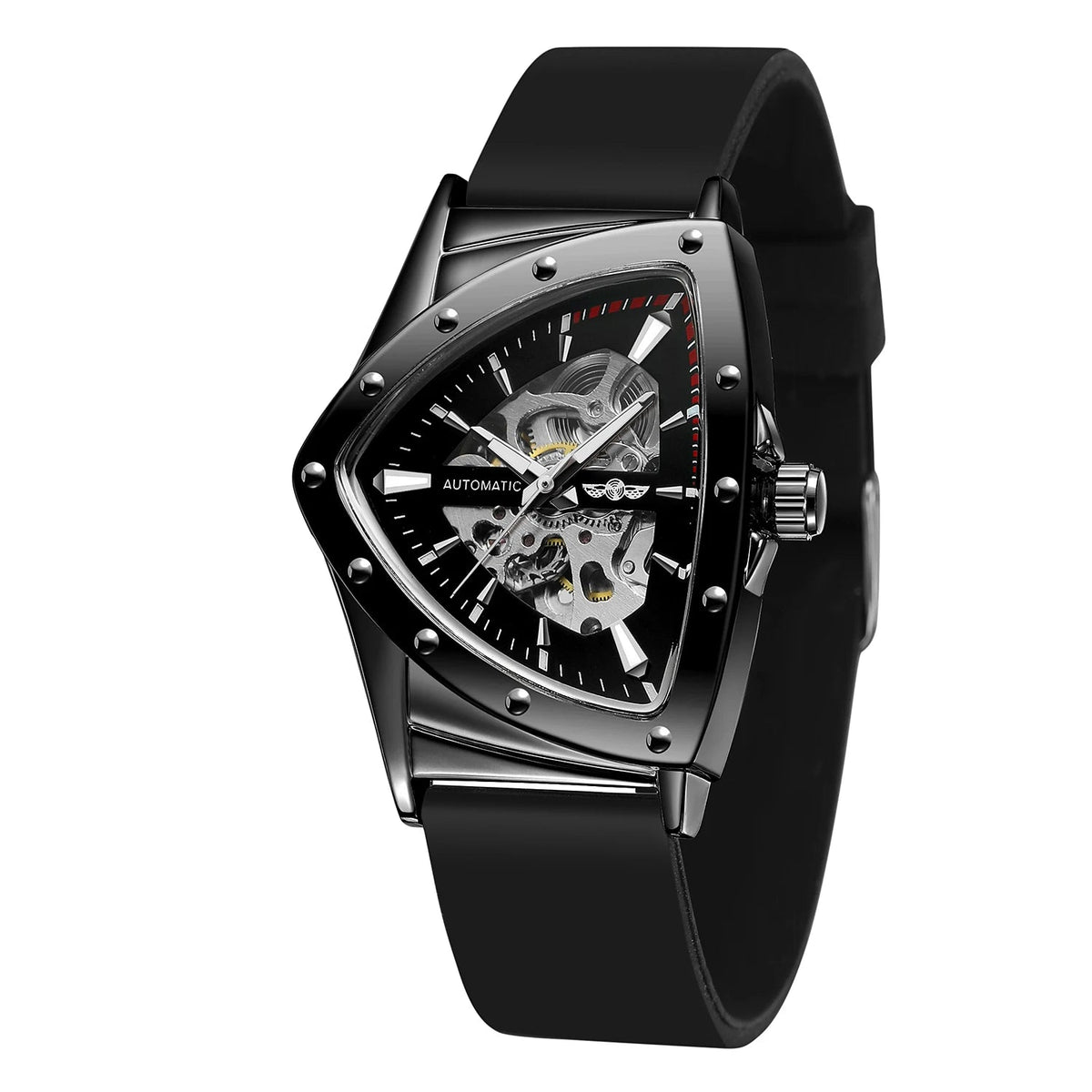 Luxury Triangle Steel Skeleton Automatic Watch