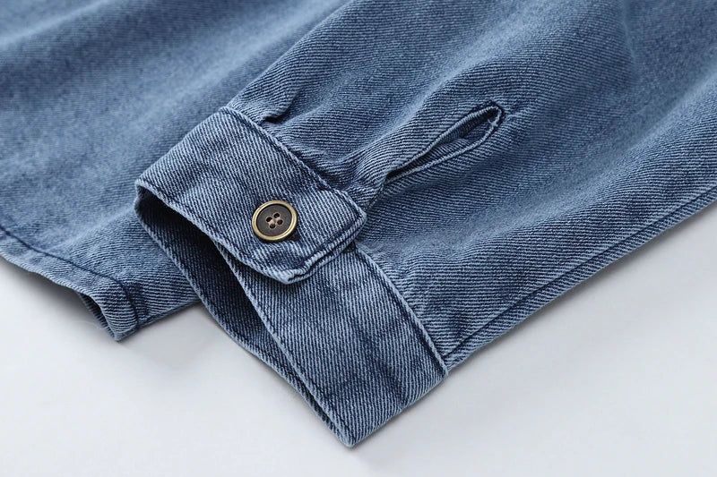 Vintage Denim Cowboy Long Sleeve Shirt