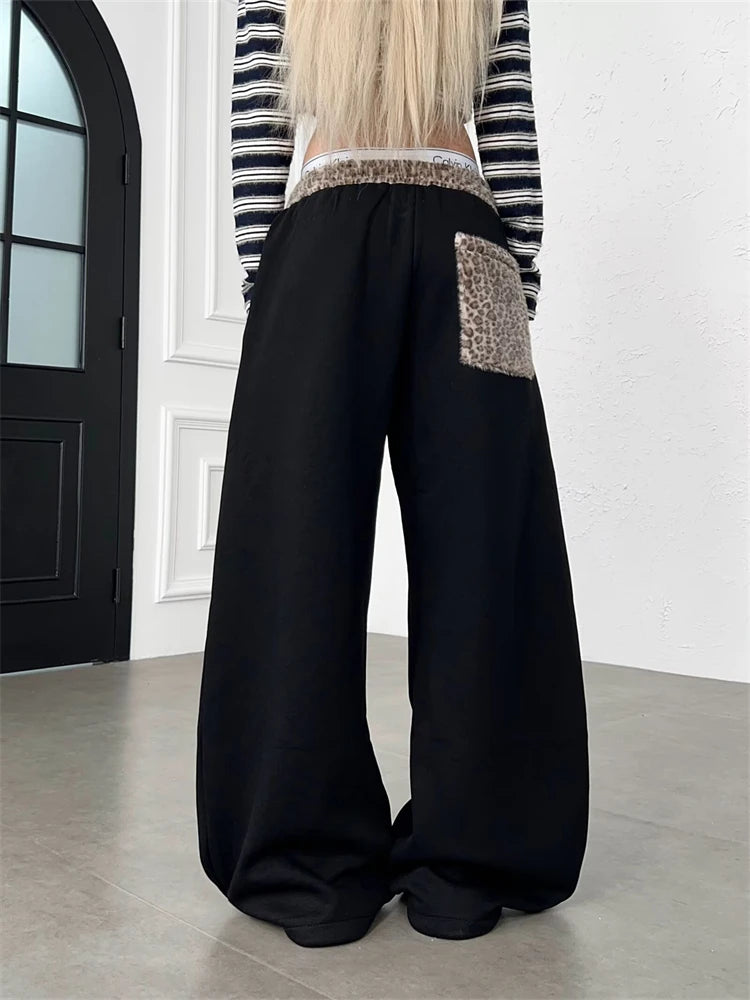 Y2K Leopard Star Pants