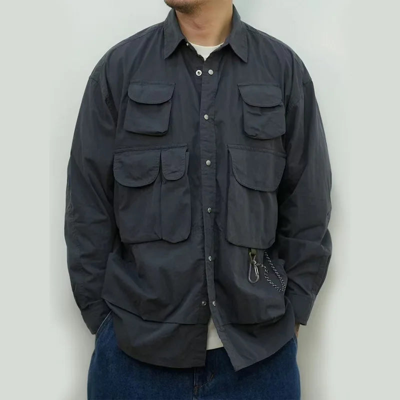 Multi-pocket Loose Cargo Shirt